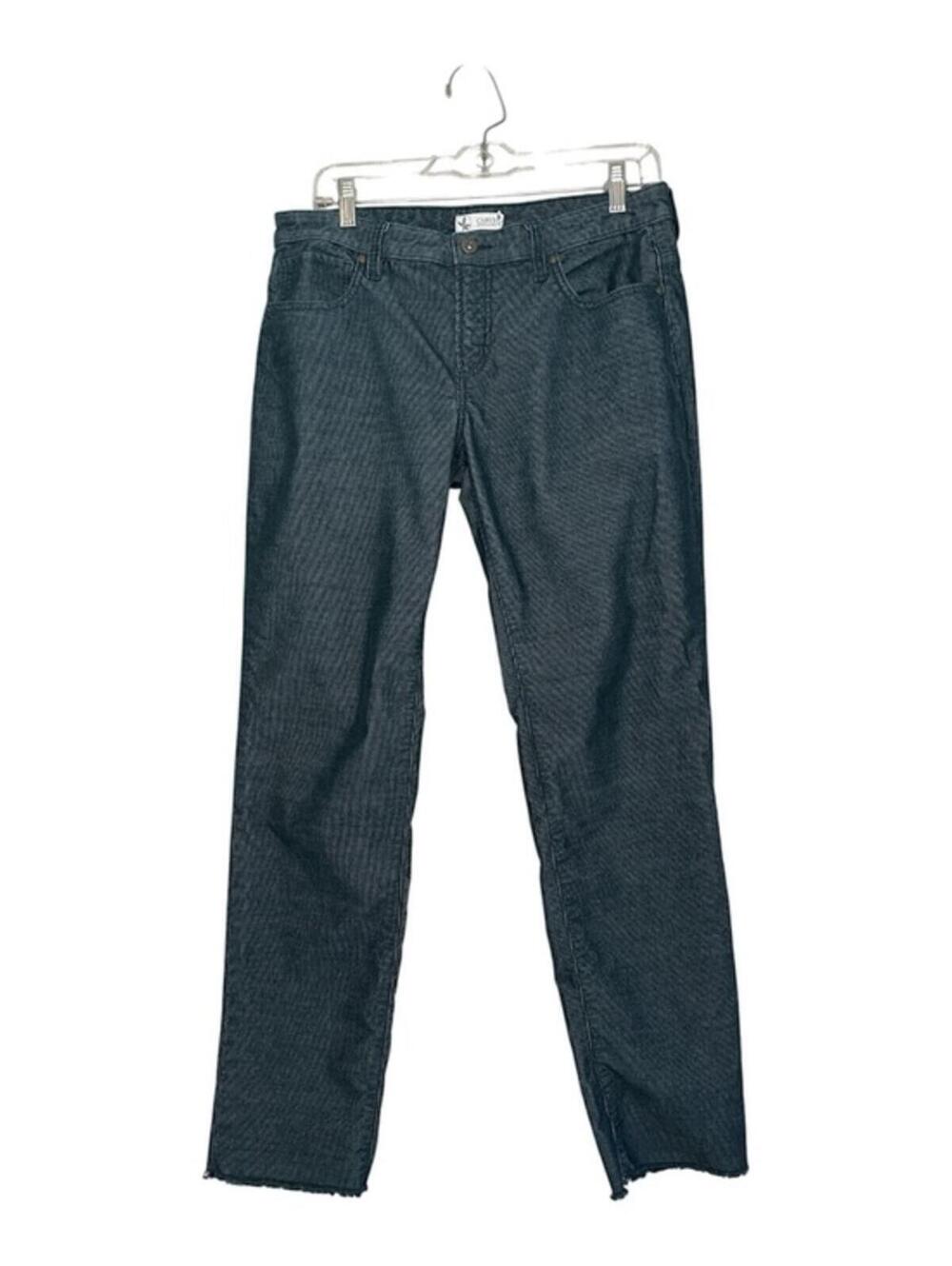 Carve Designs Women's Carson Corduroy Green Raw-Hem Pants Size 6